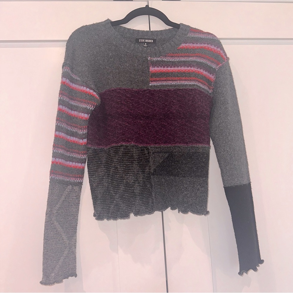 Steve Madden Patchwork Ski Sweater - image 1